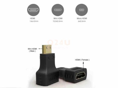 Mini HDMI male naar HDMI female adapter