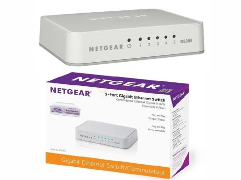 Netgear GS205 SOHO 5 poorts Ethernet Gigabit Switch
