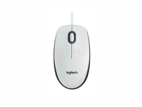 Logitech B100 Optical Muis, wit met USB interface