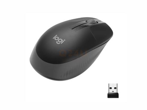 Logitech M190 Full-Size draadloos 1000dpi 3 knops muis - grijs-zwart