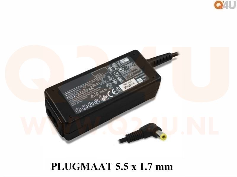 Q24U - OEM, Acer laptop oplader 19v, 2.1a - 5.5 x 1.7 mm