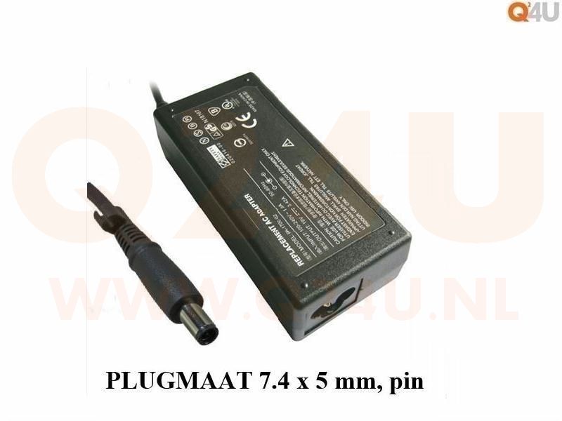 Q24U - OEM, HP laptop oplader 18.5v, 3.5a - 7.4 x 5.0 met pin