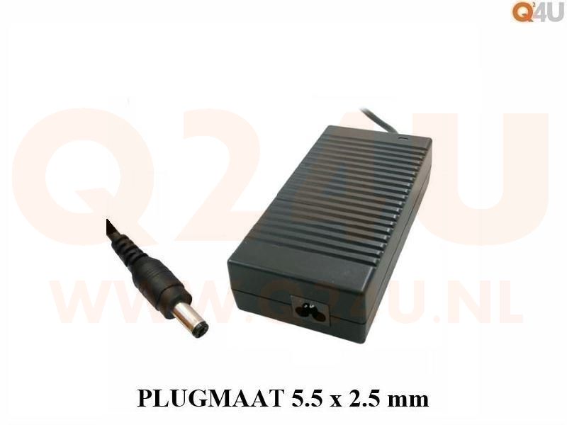 Q24U - OEM, Asus, Fujitsu, Toshiba laptop oplader oplader 19v, 7.1a - 5.5 x 2.5 mm