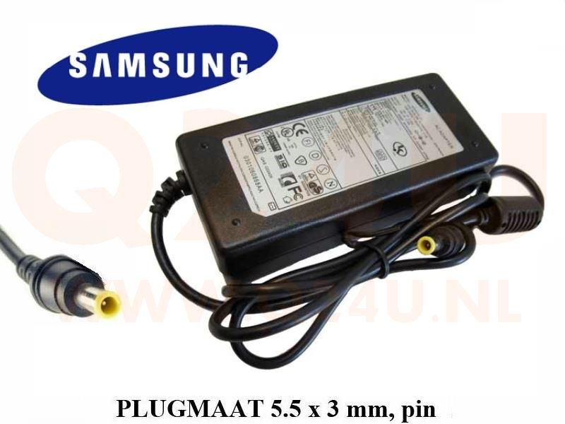 Samsung laptop oplader 19v, 3.16a - 5.5 x 3.0 mm