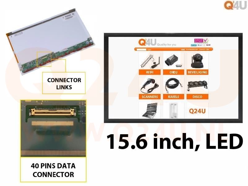 Scherm 15.6 inch, 1920 x 1080, B156HW01 V.7 - Glanzend - Gebruikt