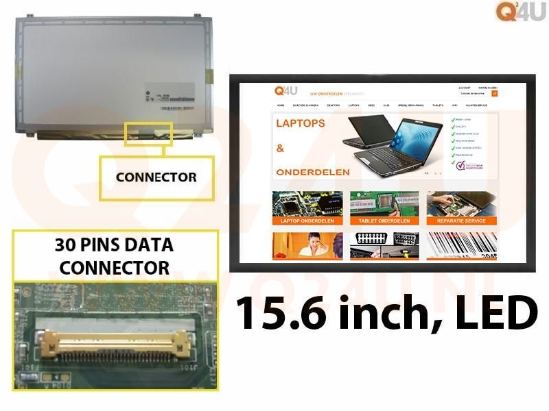 Scherm 15.6 inch, 1920 x 1080, B156HAN04.4 - glanzend - gebruikt