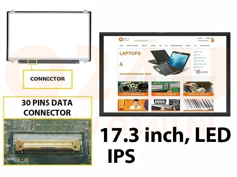 Scherm 17.3 inch, 1920 x 1080, B173HAN01.0 - Mat