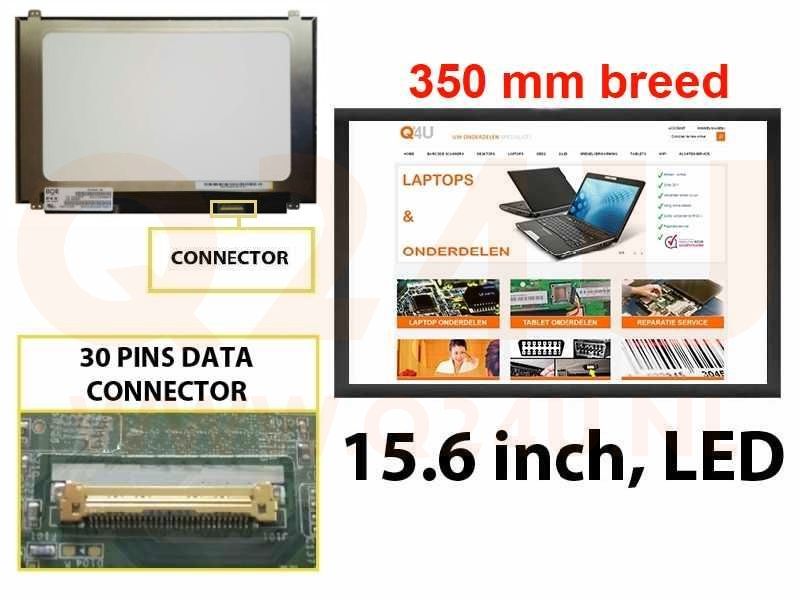 Scherm 15.6 inch, 1920 x 1080, NV156FHM-N49 V8.2 - Glanzend- 350 mm breed