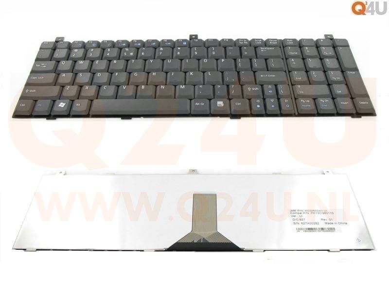Acer Aspire 1800 9500 series laptop toetsenbord, US - zwart