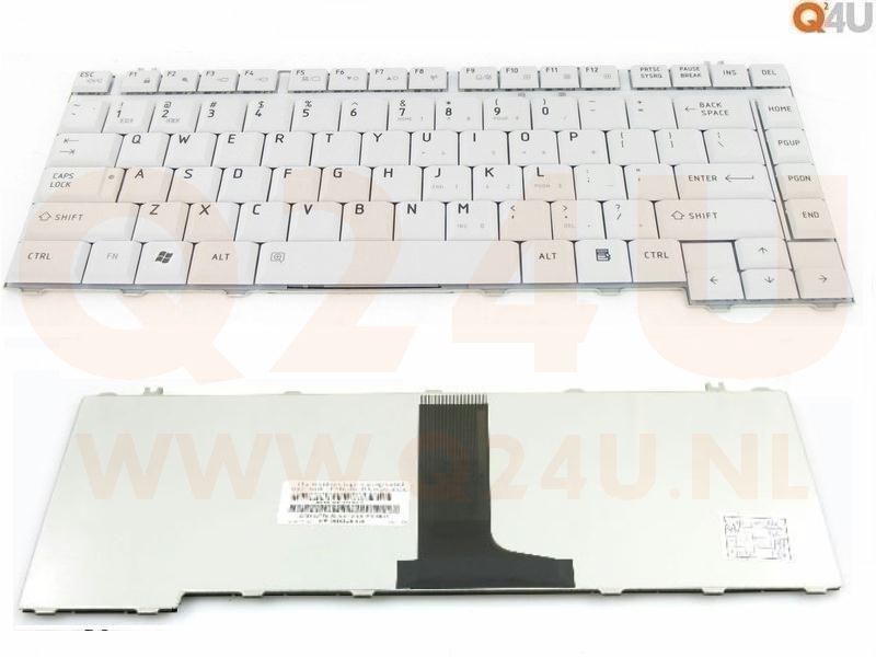 Toshiba Satellite A300 A200 A350 L350 L350 L300 series toetsenbord, US - wit