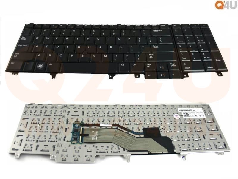 Dell Latitude E5520 E6520 Precision M6600 laptop toetsenbord, US - zwart - zonder licht