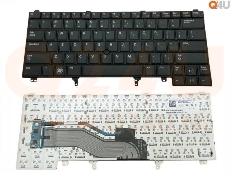 Dell Latitude E5420 E6220 E6320 E6420 E6430 series laptop toetsenbord, US - zwart - zonder licht