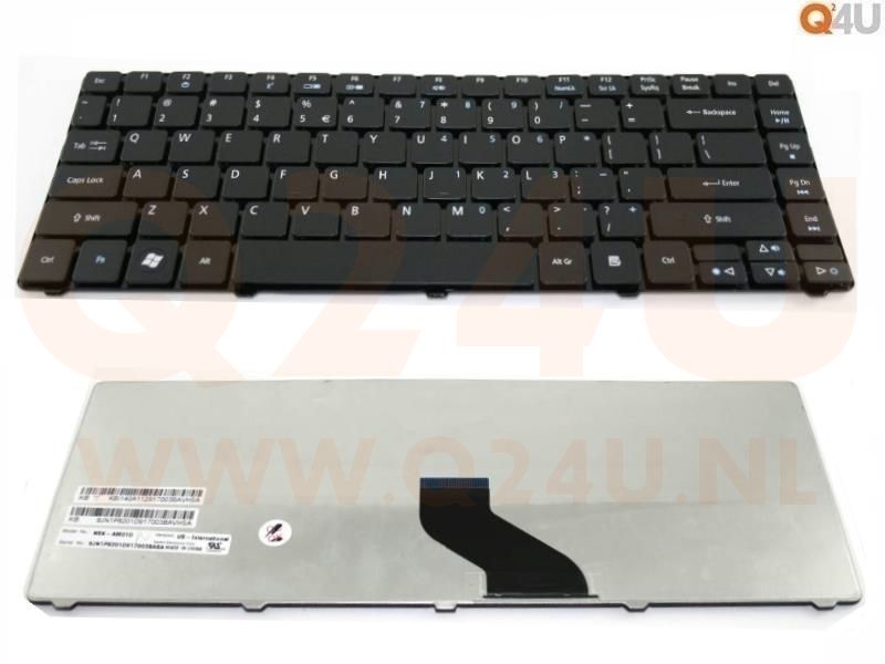 Acer Travelmate 8371 8372 4740 series laptop toetsenbord, US - zwart