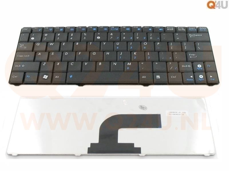 Asus N10  eee PC 1101HA 10001P series laptop toetsenbord, US - zwart
