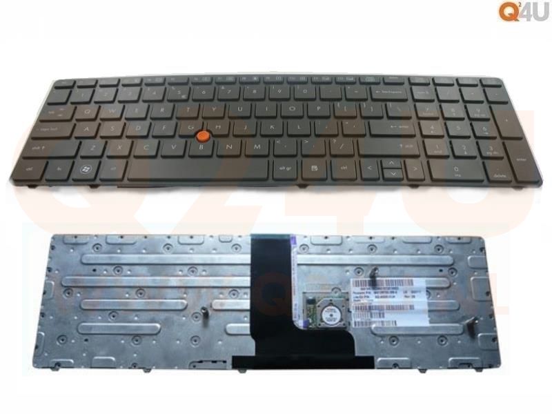 HP EliteBook 8560w series laptop toetsenbord, US - zwart