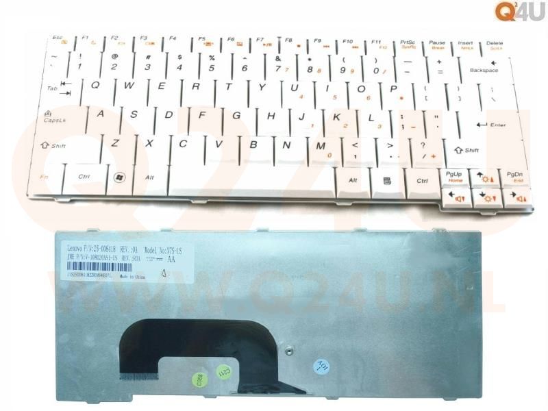 Lenovo IdeaPad S12 series laptop toetsenbord, US - wit