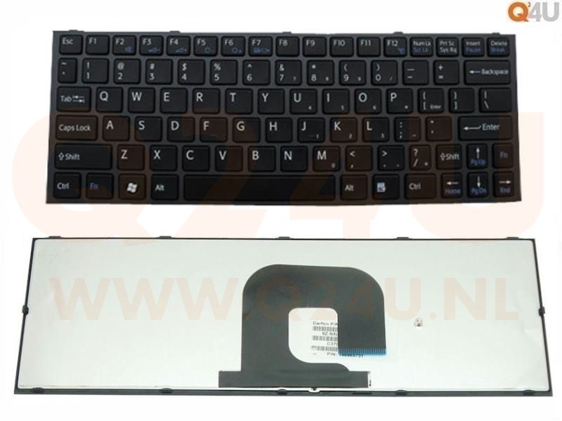 Sony VAIO VPC-YA VPC-YB series laptop toetsenbord, US - zwart - frame