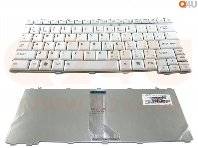 Toshiba Satellite M800 Pro U400 series laptop toetsenbord, US - zilver