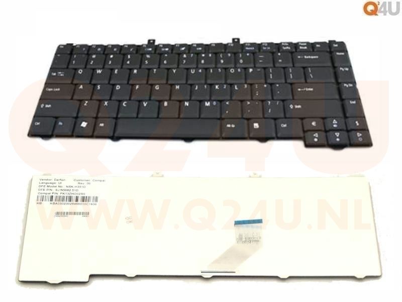 Acer Aspire 3100 3600 3650 3690 5610 5680 series laptop toetsenbord, US - zwart