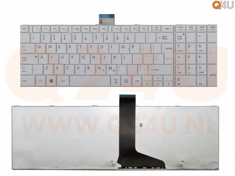Toshiba Satellite C850 C870 C850 C870 series laptop toetsenbord, US - wit
