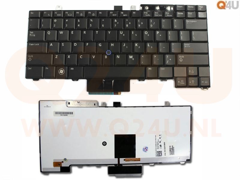 Dell Latitude E5500 E6400 E6410 E6500 Laptop toetsenbord, US - zwart - met pointer en licht