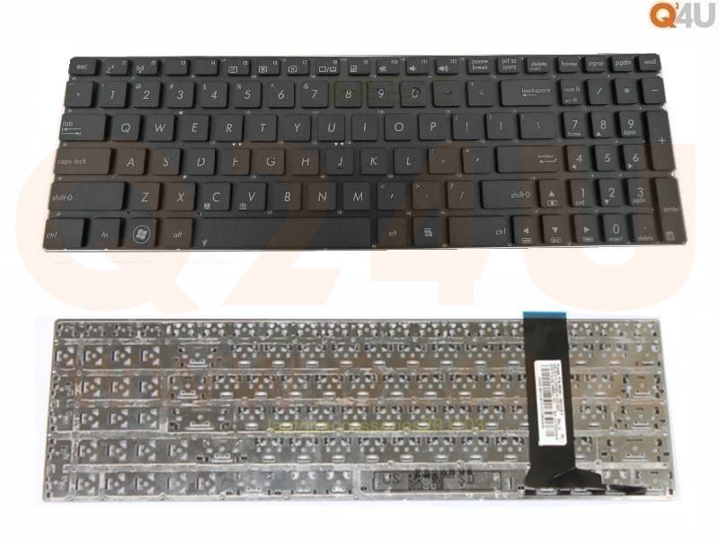 Asus N56 series laptop toetsenbord, US - zwart - zonder frame - zonder licht