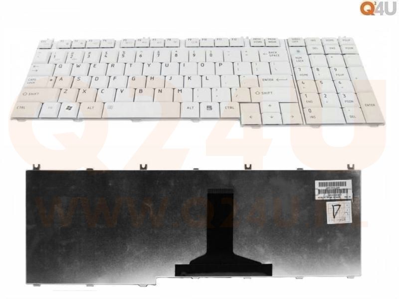 Toshiba Qosmio F750 series laptop toetsenbord, US - wit