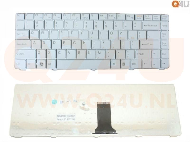 Sony Vaio VGN-NR series  laptop toetsenbord, US - wit
