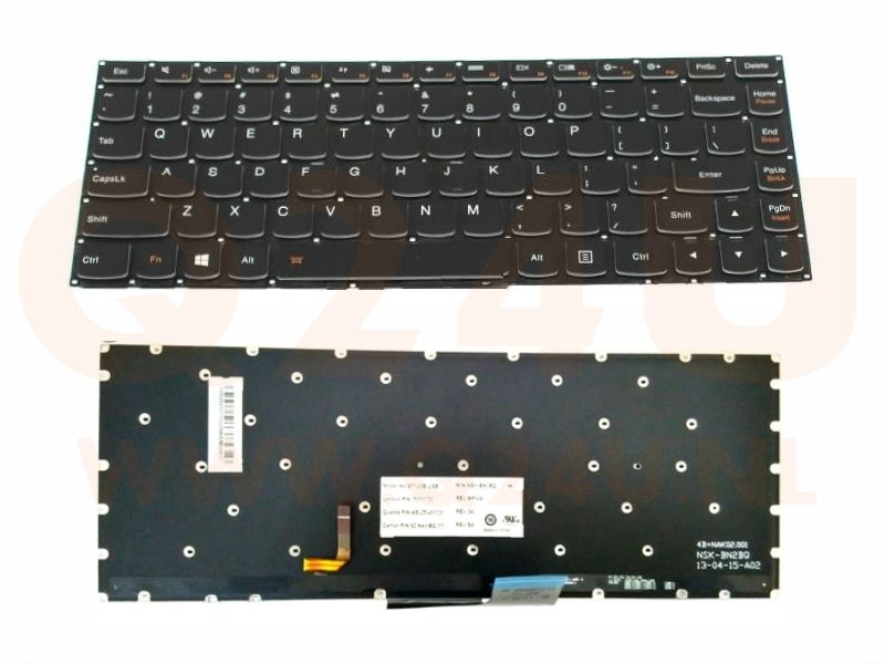 Lenovo IdeaPad U330 U330P U430 U430P series laptop toetsenbord, US - zwart - met licht
