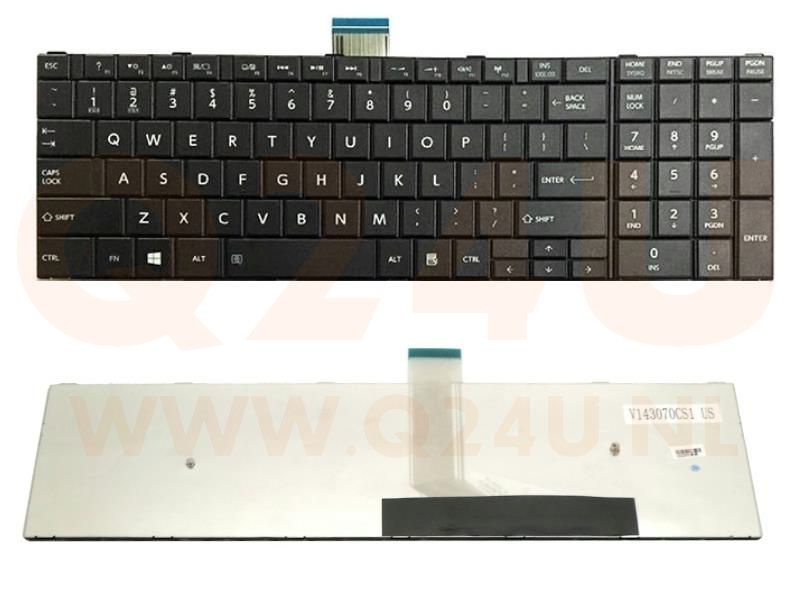 Toshiba Satellite C50 C50-A series laptop toetsenbord, US - zwart