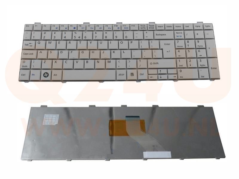 Fujitsu Siemens Lifebook A530 A531 AH530 AH531 series laptop toetsenbord, US - wit