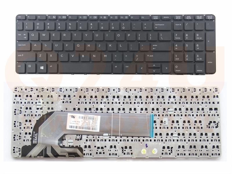 HP ProBook 450 455 G0 G1 series laptop toetsenbord, US - zwart - zonder licht - met frame