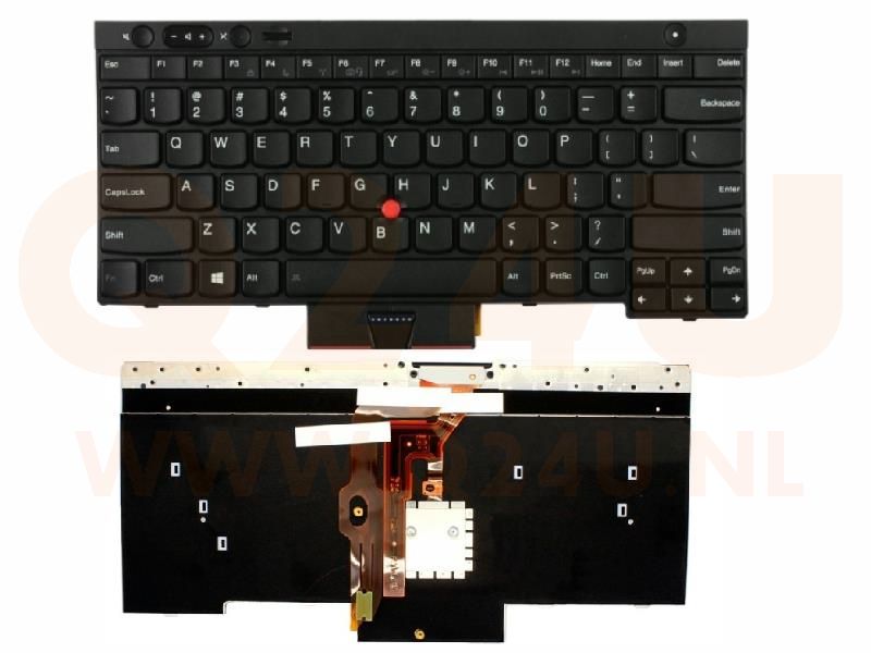 Lenovo ThinkPad L430 L530 T430 T530 W530 series laptop toetsenbord, US - zwart - met licht