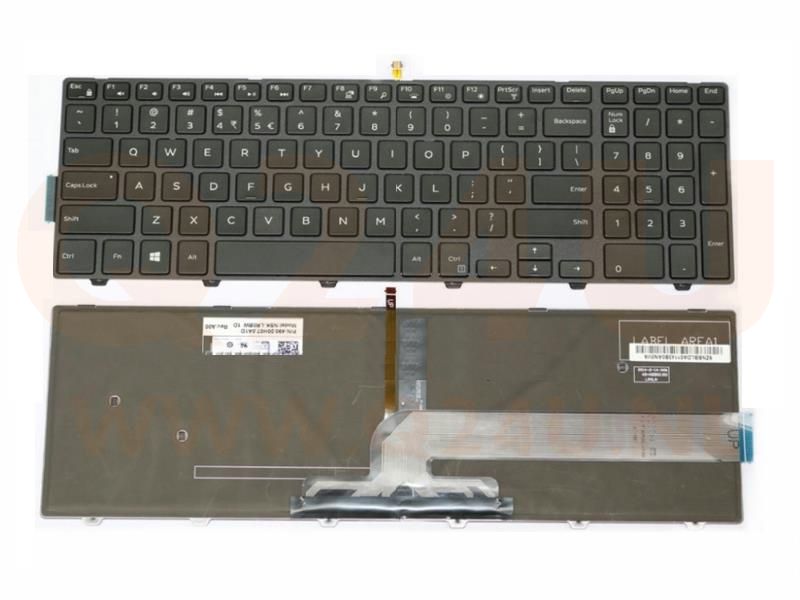 Dell Inspiron 15-3000 15-5000 series laptop toetsenbord, US - zwart met licht
