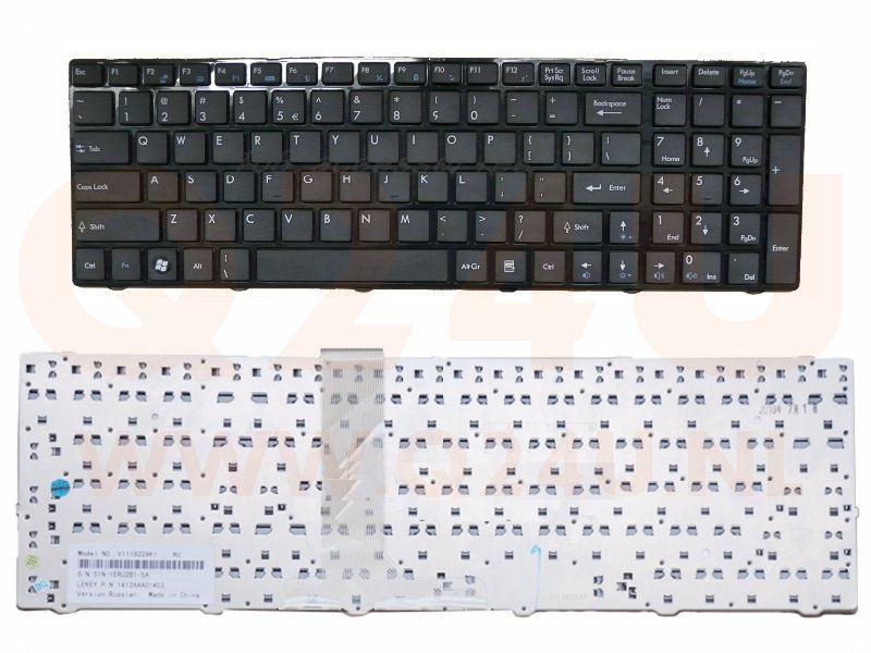 MSI CR620 CG630 CR650 Medion MD98380 series laptop toetsenbord, US - zwart