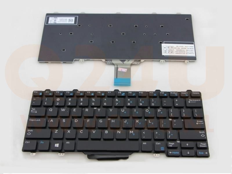 Dell Latitude E5250 E5270 E7250 E7270 series laptop toetsenbord, US - zwart - zonder licht - 26.1 cm