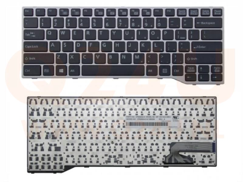 Fujitsu Siemens Lifebook E733 E734 E743 E744 laptop toetsenbord, US - zwart