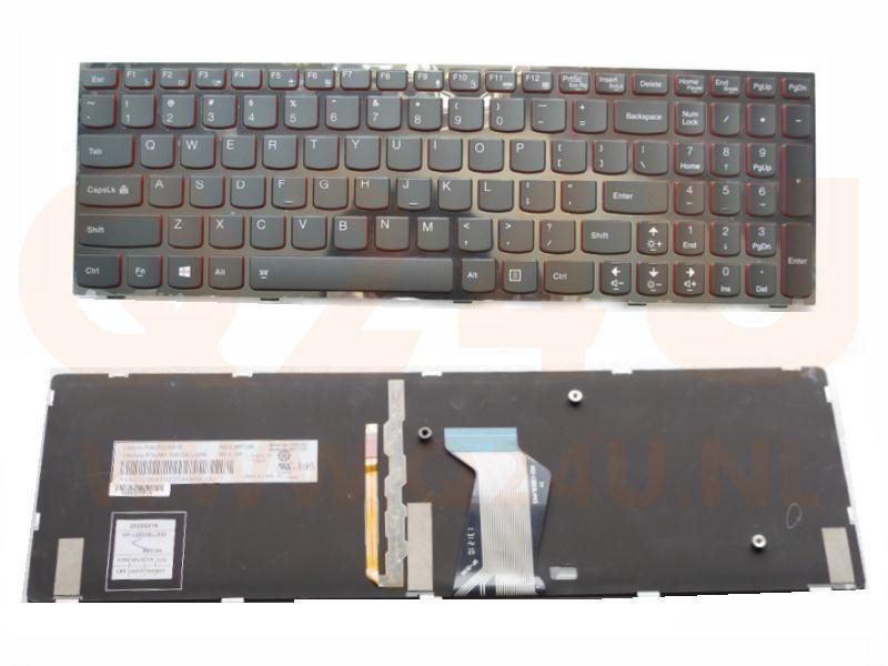Lenovo IdeaPad Y500 series laptop toetsenbord, US - zwart - met licht
