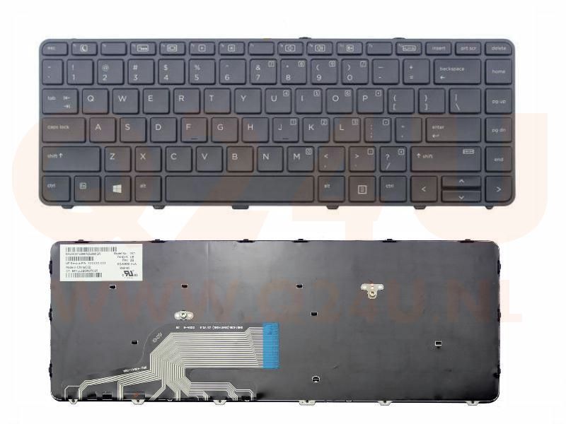 HP Probook 430 440 445 G3 640 645 G2 series laptop toetsenbord, US - zwart