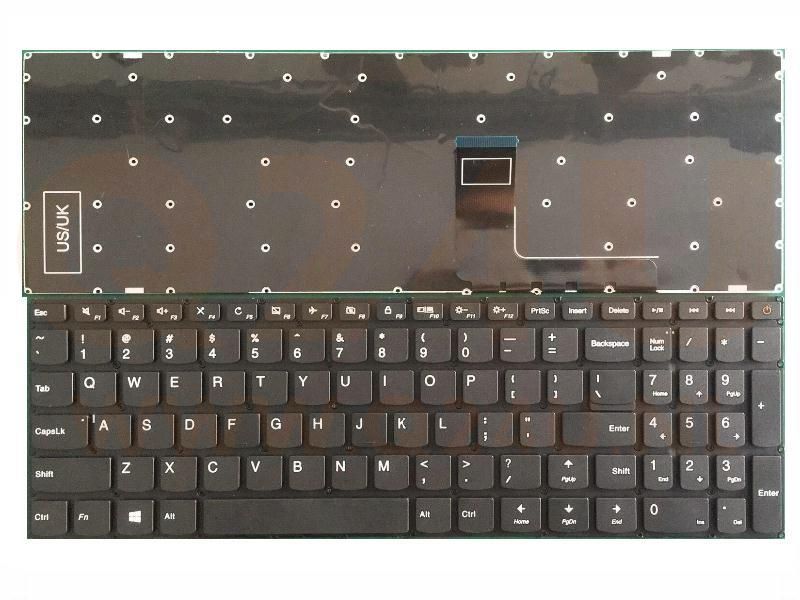 Lenovo IdeaPad 110-15IBR 310-15ISK series laptop toetsenbord, US - zwart