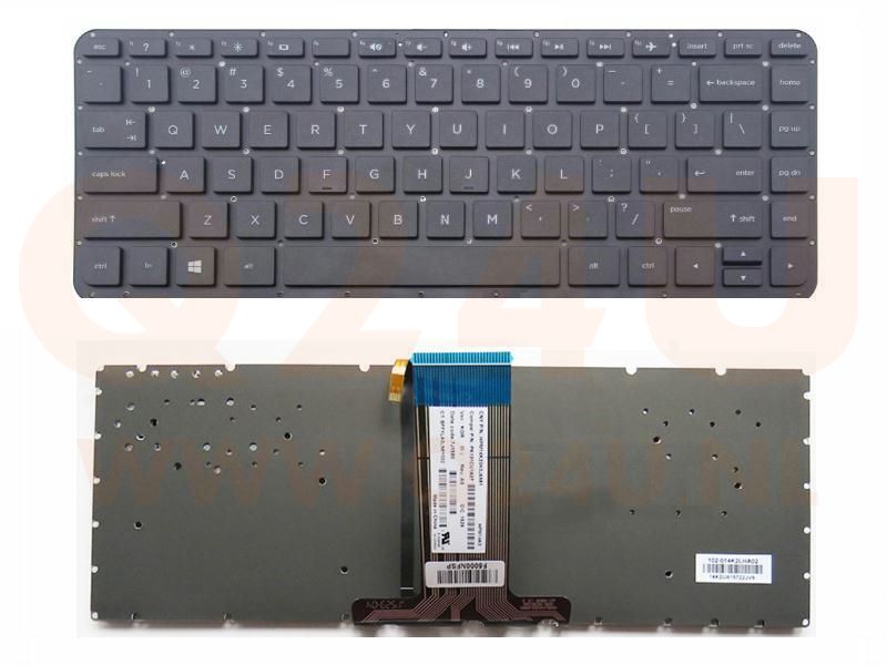 HP ProBook 13-AB 14-AB 14-A 14-S series laptop toetsenbord, US - zwart - met licht