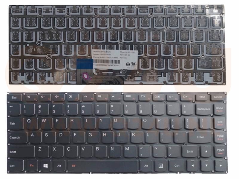 Lenovo IdeaPad Yoga 2 13, E31-70 E31-80 laptop toetsenbord, US - zwart - zonder licht