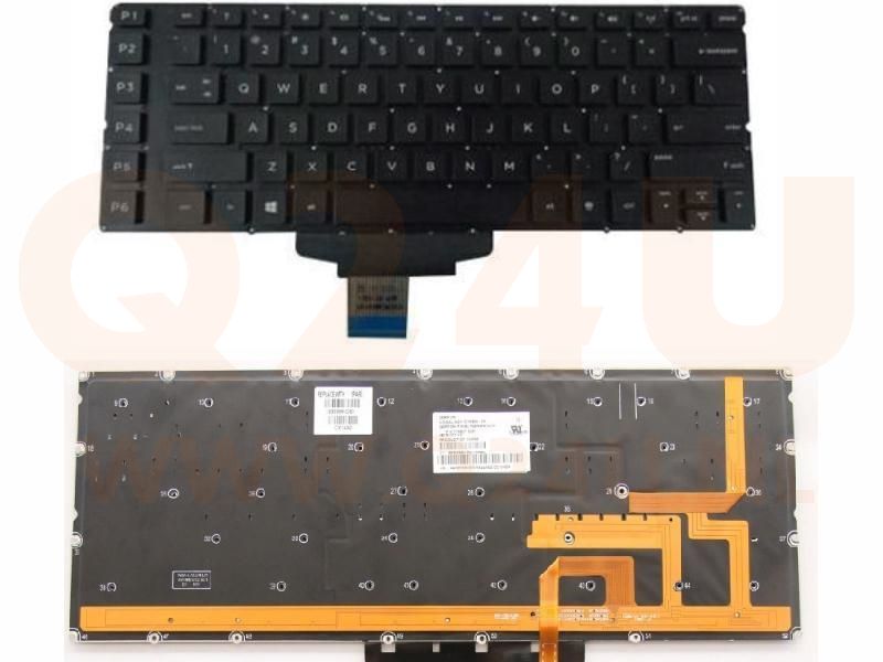 HP OMEN 15-5000 series laptop toetsenbord, US - zwart - met licht