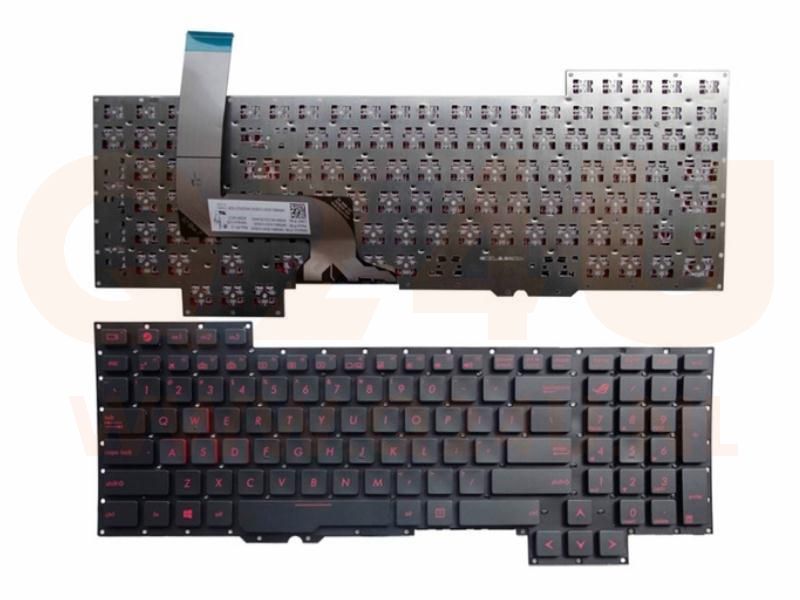 Asus G751 series laptop toetsenbord, US - zwart - met licht