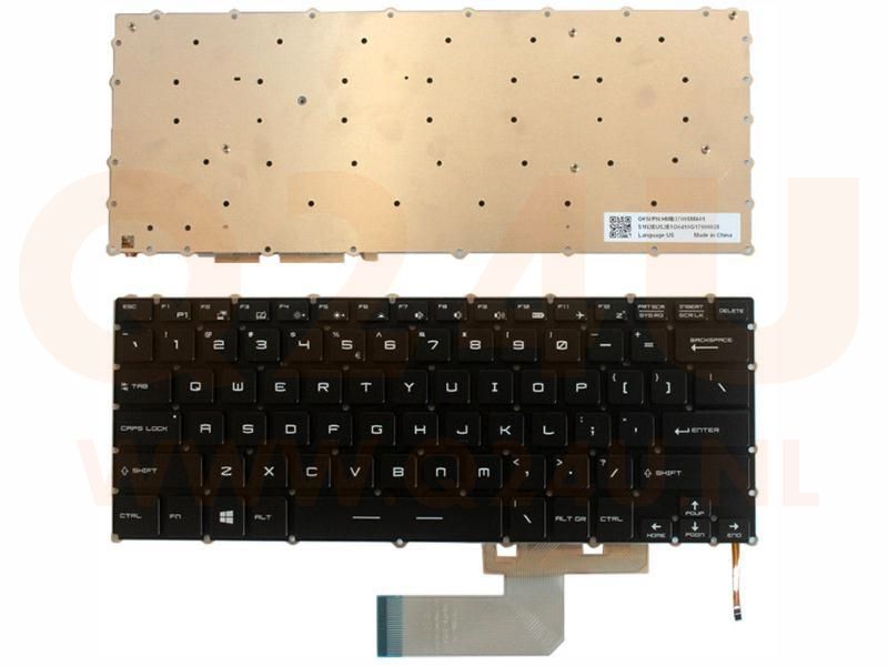 MSI GS43 GS40 GS40 GS43VR series laptop toetsenbord, US - zwart - zonder licht