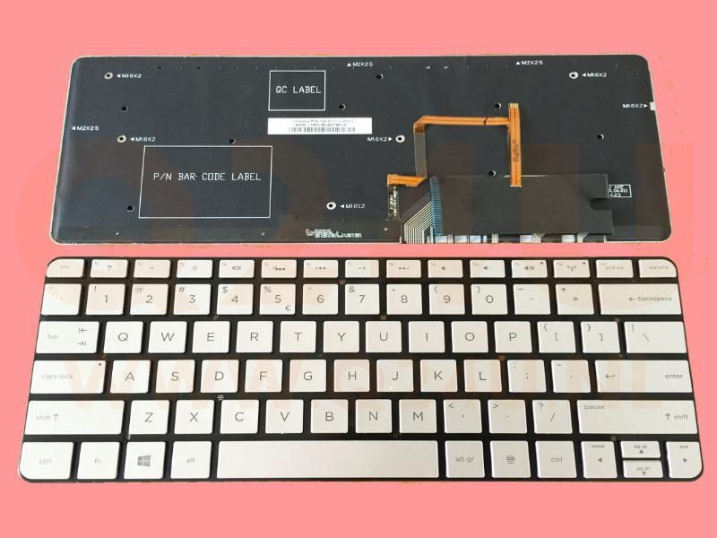 HP Spectre Pro 13 X2 13-H series laptop toetsenbord, US - zilver