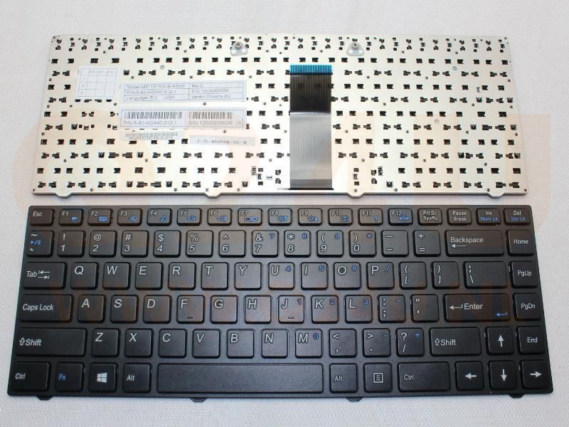 Clevo W243 W243HU series laptop toetsenbord, US - zwart