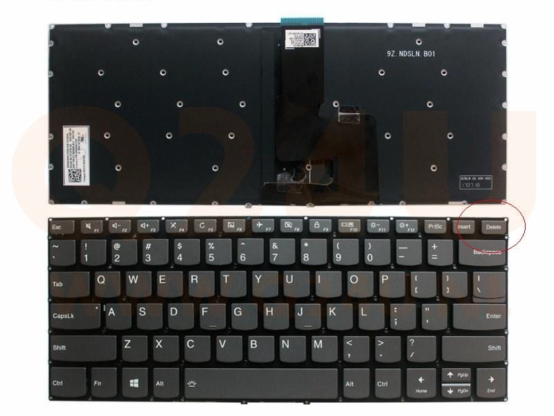 Lenovo Yoga 520-14IKB 720-15IKB laptop toetsenbord, US - zwart - zonder licht