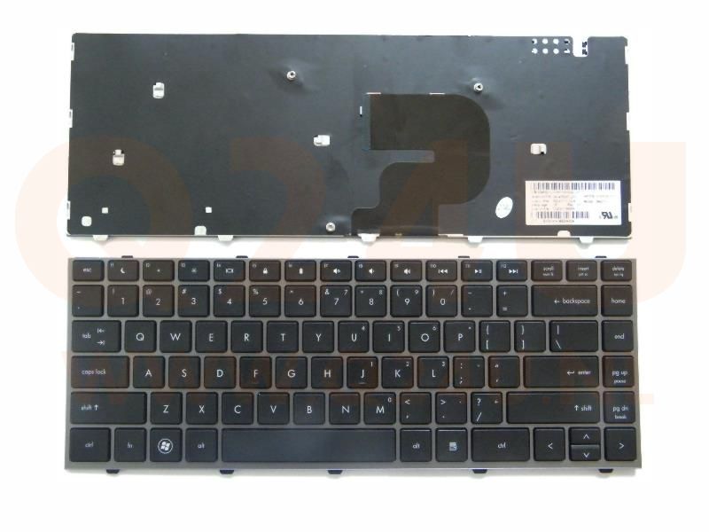 HP ProBook 4340s 4341s series laptop toetsenbord, US - zilver - met frame