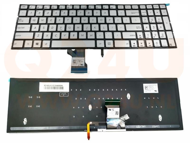 Asus G501 N501 N541 Q501 UX501 Series laptop toetsenbord, US - zilver - met licht